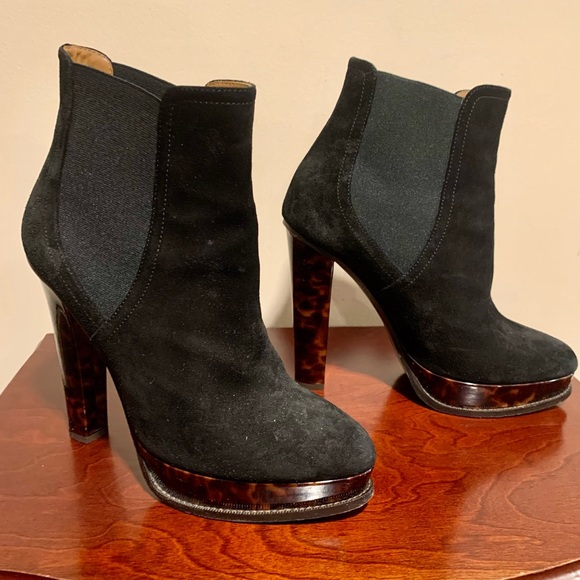 Ralph Lauren Purple Label Black Suede Boots - Picture 2 of 8